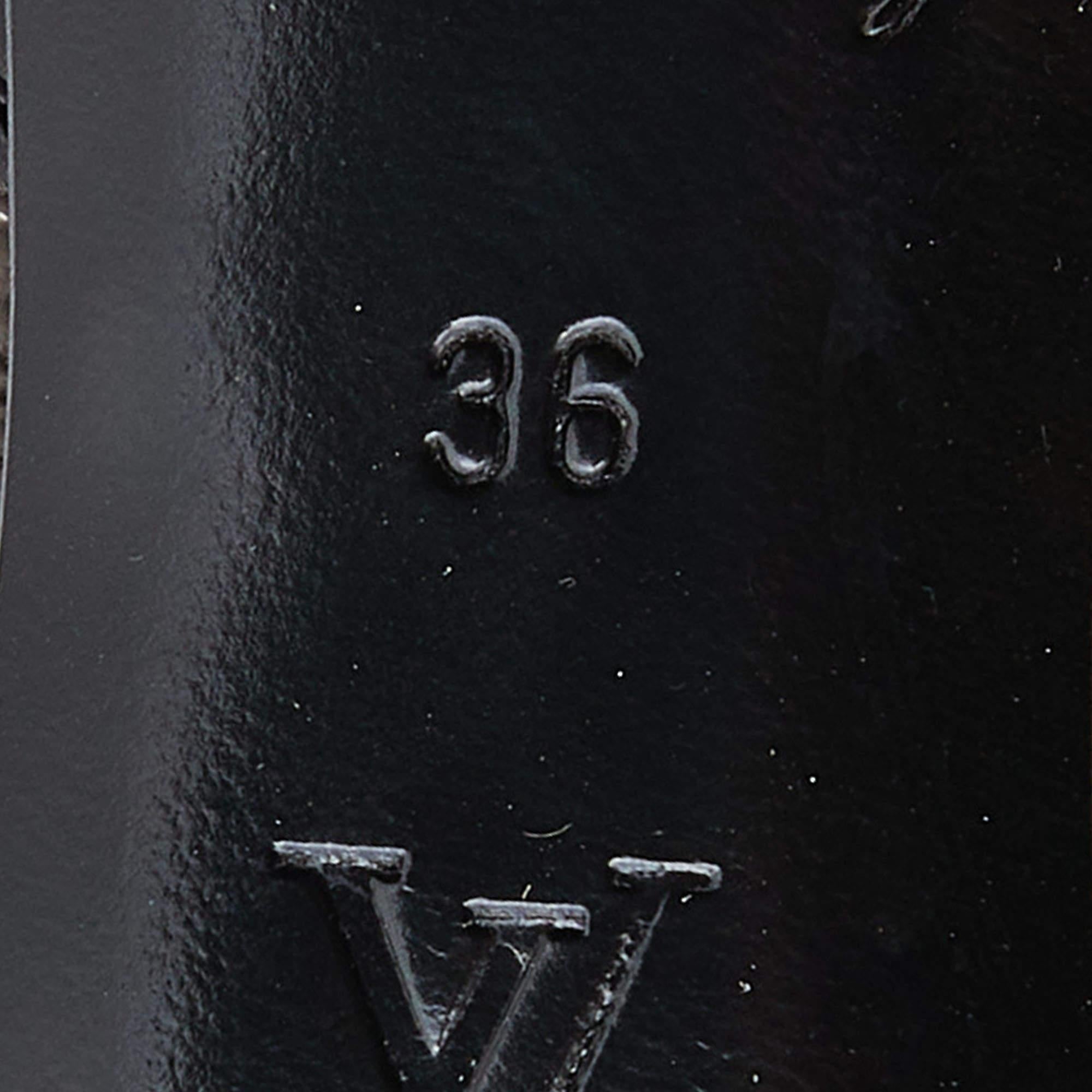 Women's Louis Vuitton Brown Monogram Canvas and Patent Leather Cherie Pumps Size 36