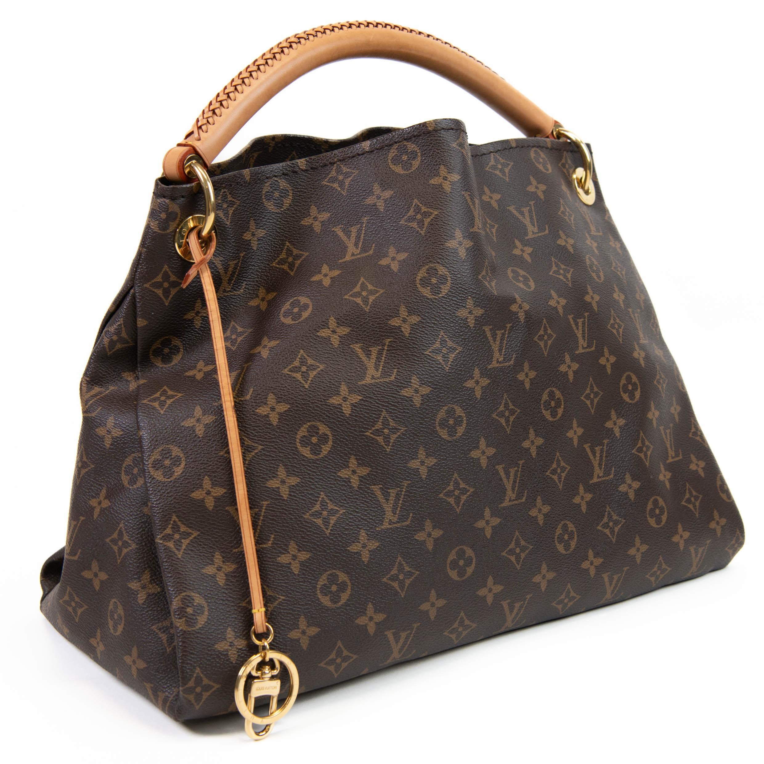 Black Louis Vuitton Brown Monogram Canvas Artsy MM Shoulder Bag