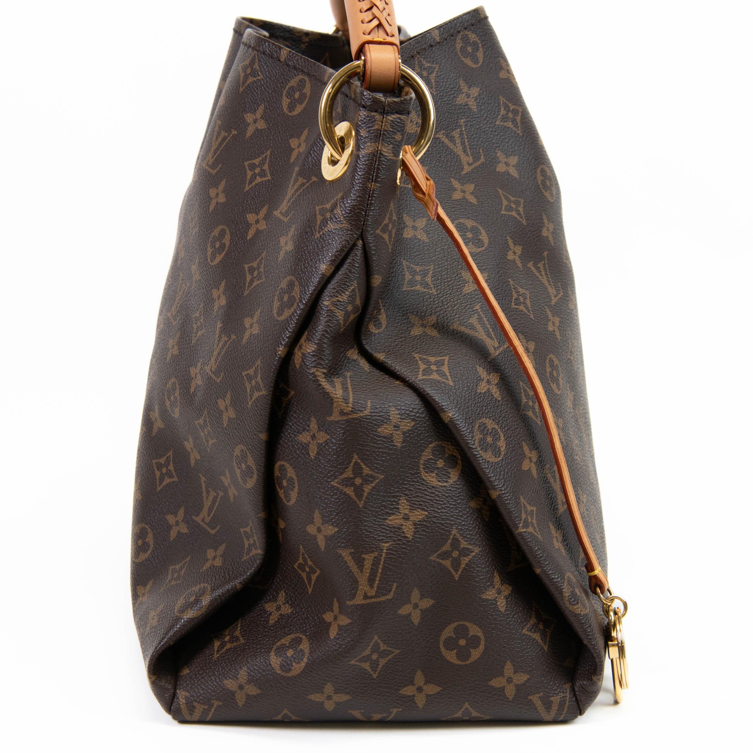Louis Vuitton Brown Monogram Canvas Artsy MM Shoulder Bag In Good Condition In Corona Del Mar, CA