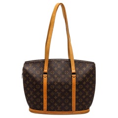 Braune Monogramm Canvas Babylone Tote Bag von Louis Vuitton mit goldfarbenen Beschlägen