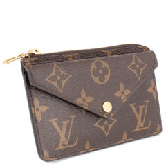 LOUIS VUITTON brown Monogram canvas & black RECTO VERSION Card Wallet