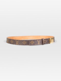 Louis Vuitton Brown Monogram Canvas Cabochon Belt