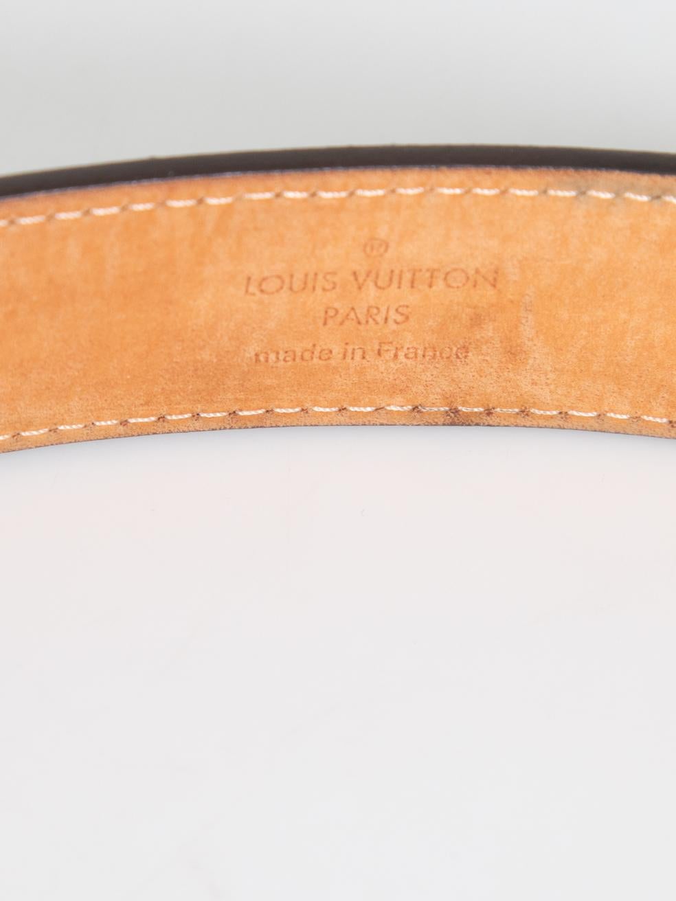Cintura Monogram in tela marrone con cabochon Louis Vuitton in vendita 1