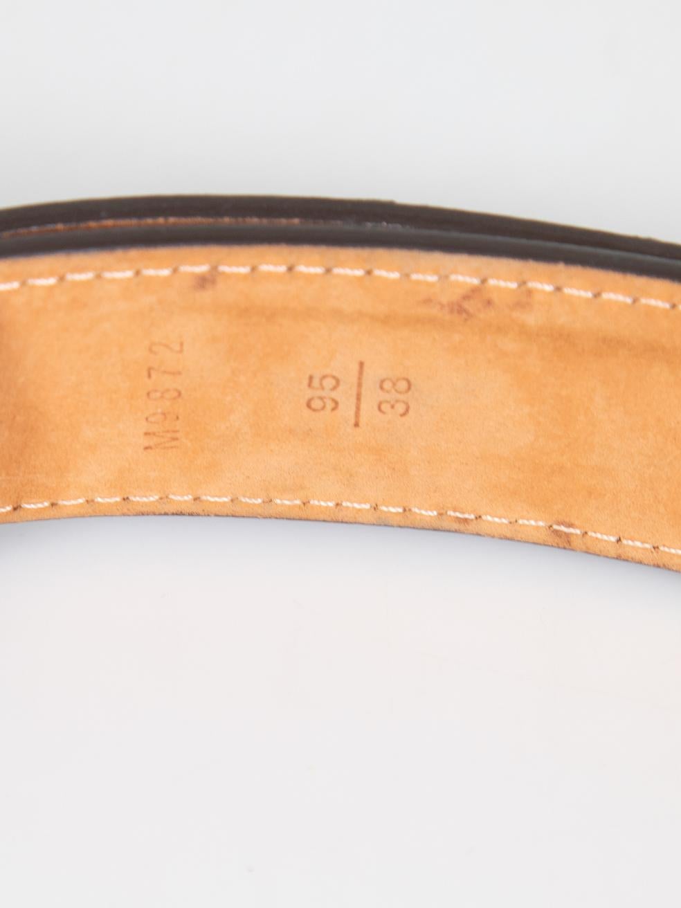 Cintura Monogram in tela marrone con cabochon Louis Vuitton in vendita 2