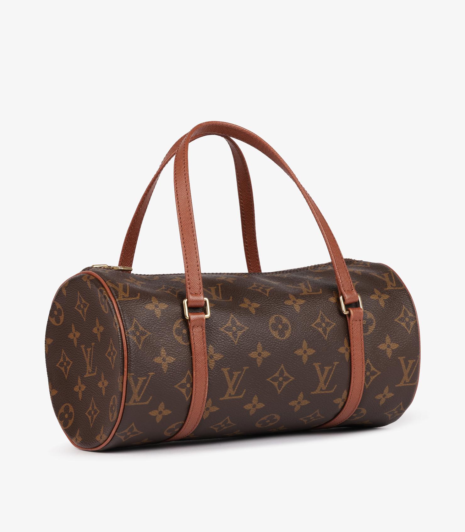 Louis Vuitton Braun Monogram Canvas & Kalbsleder Vintage Papillon 26 (Schwarz) im Angebot