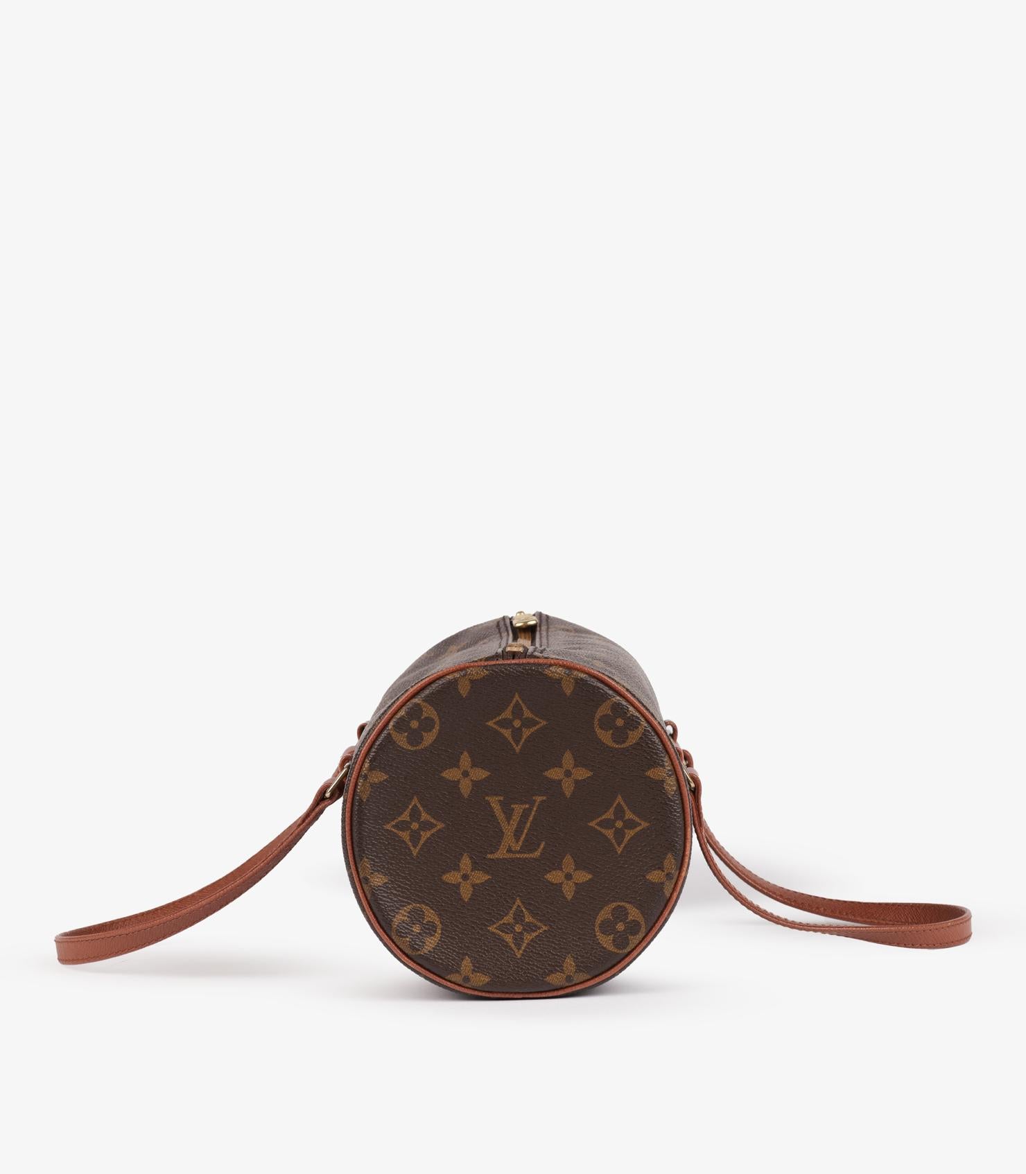 Louis Vuitton Braun Monogram Canvas & Kalbsleder Vintage Papillon 26 im Angebot 1