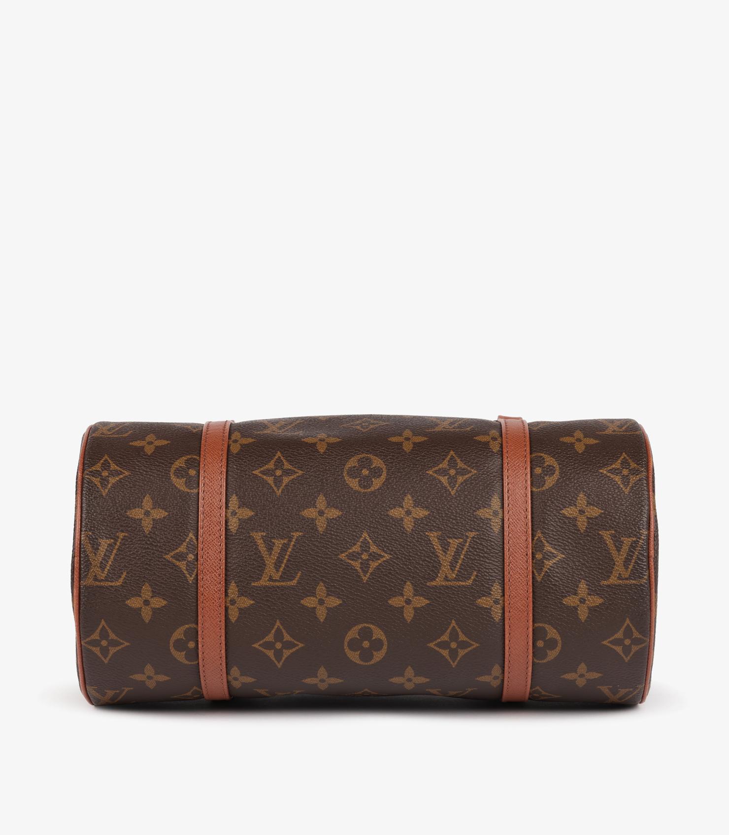Louis Vuitton Braun Monogram Canvas & Kalbsleder Vintage Papillon 26 im Angebot 2