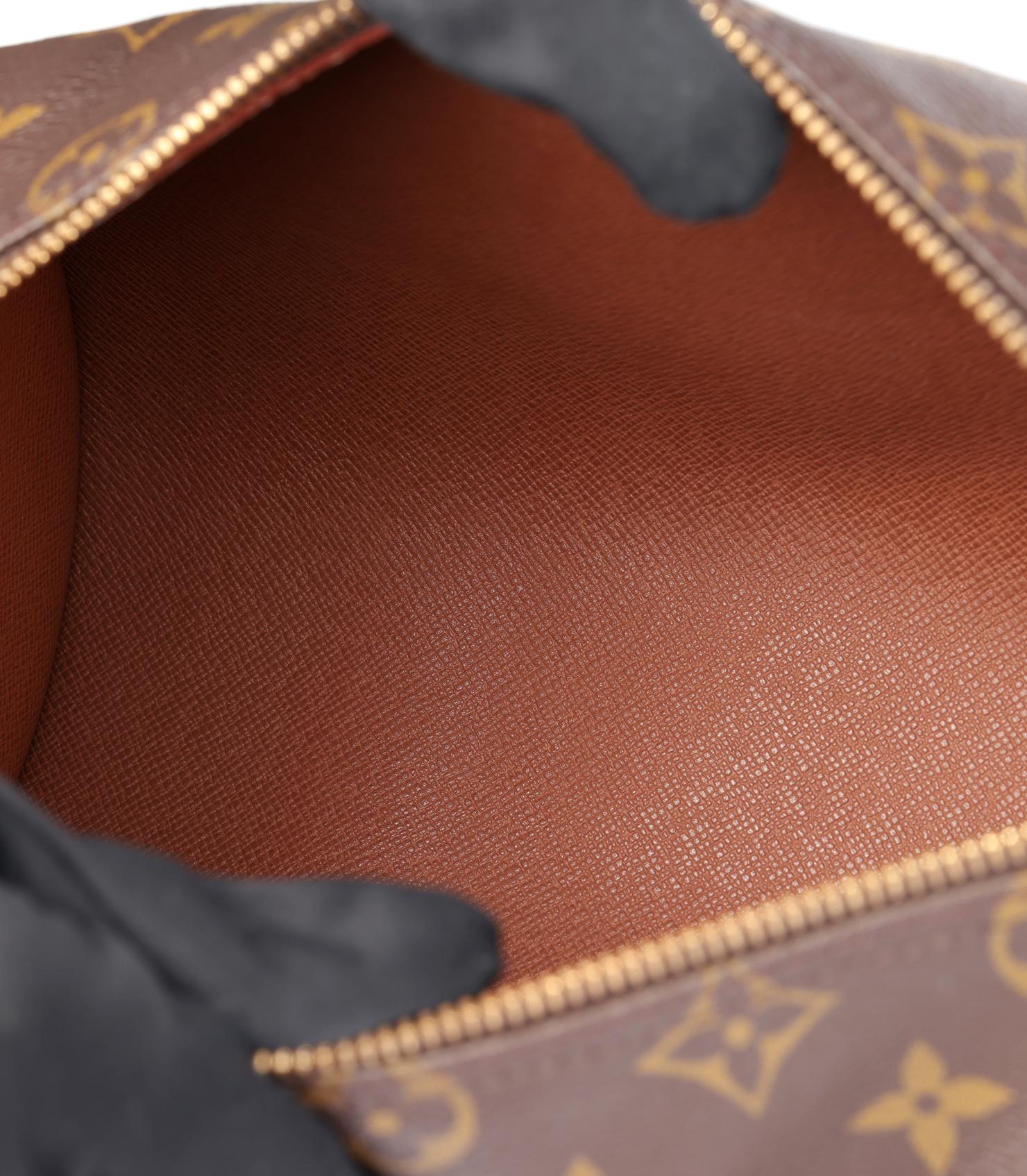 Louis Vuitton Braun Monogram Canvas & Kalbsleder Vintage Papillon 26 im Angebot 4