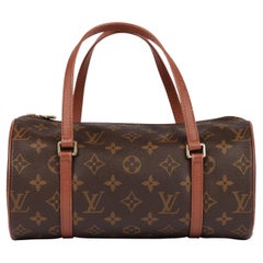 Louis Vuitton Brown Monogram Canvas & Calfskin Leather Vintage Papillon 26