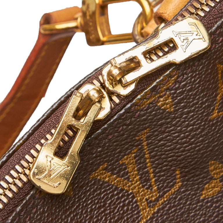 Louis Vuitton Brown Monogram Canvas Canvas Monogram Alma PM with Strap