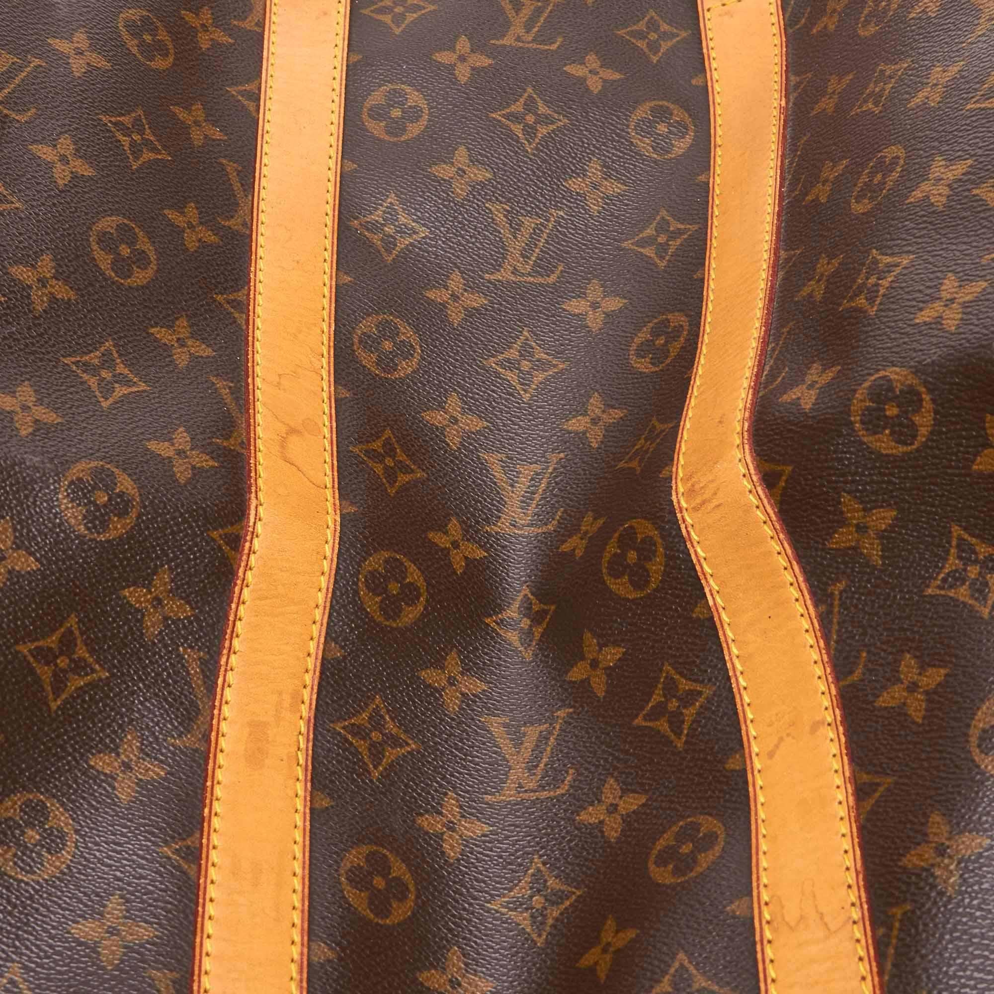 Louis Vuitton Brown Monogram Canvas Canvas Monogram Keepall 55 France For Sale 7