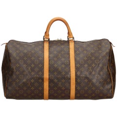 Louis Vuitton Brown Monogram Canvas Canvas Monogram Keepall 55 France