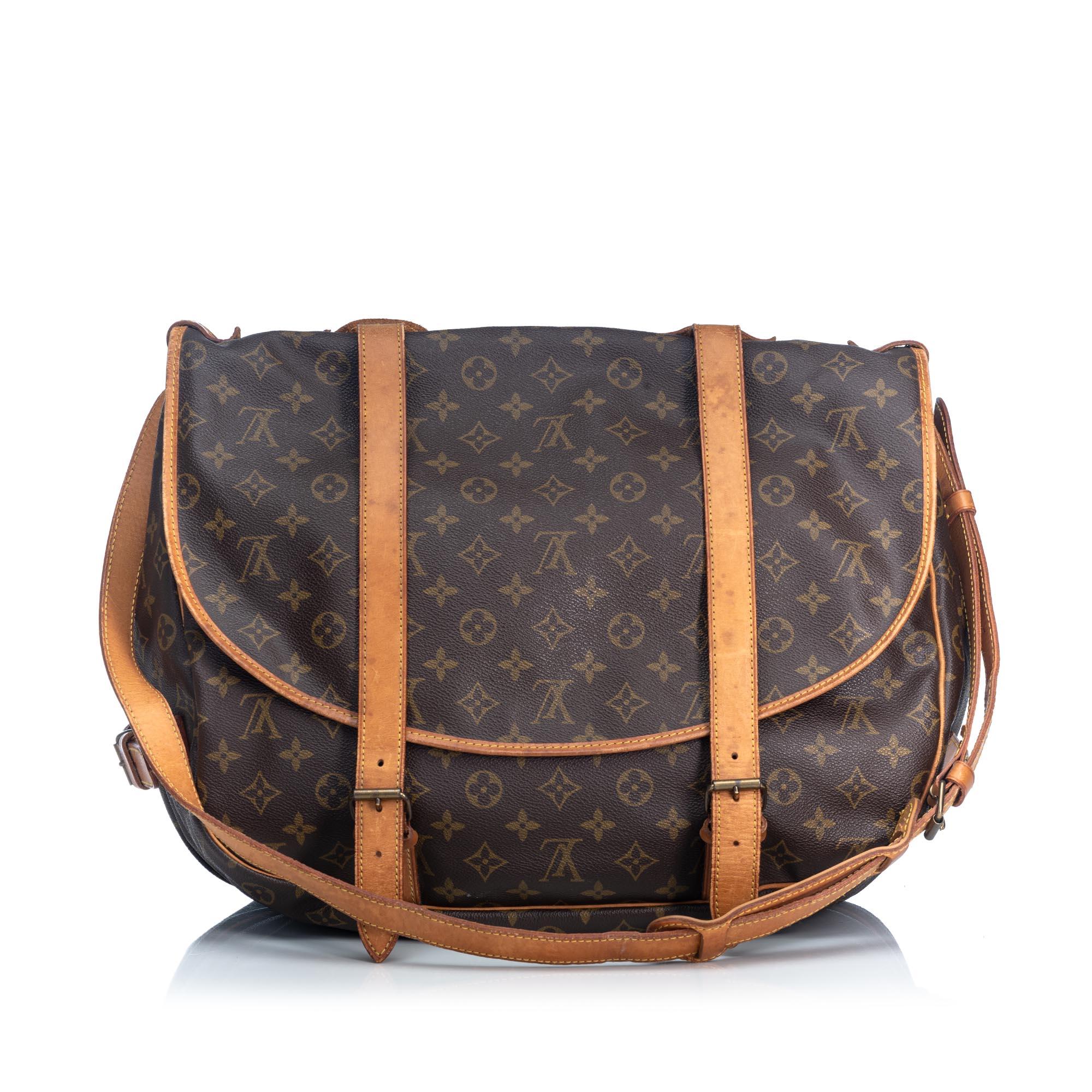 Black Louis Vuitton Brown Monogram Canvas Canvas Monogram Saumur 43 France
