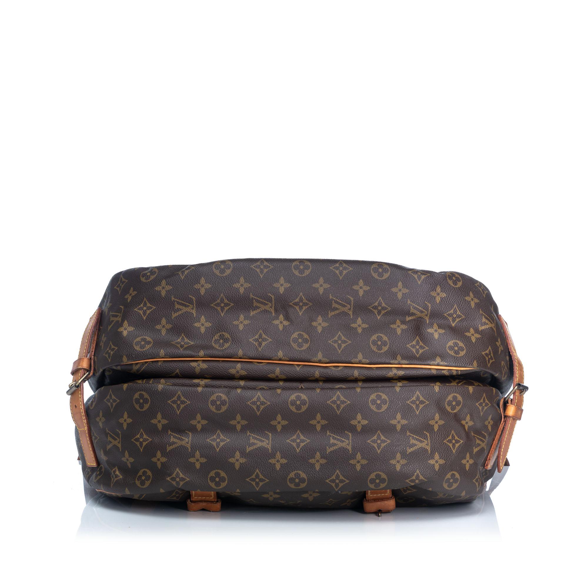 Louis Vuitton Brown Monogram Canvas Canvas Monogram Saumur 43 France In Good Condition In Orlando, FL
