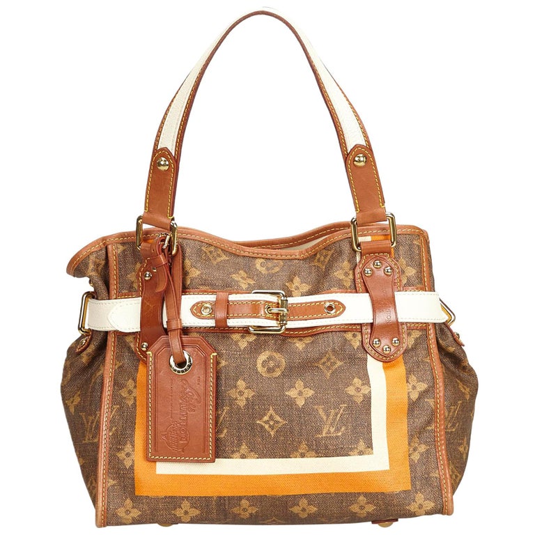 Louis Vuitton Brown Monogram Canvas Canvas Tisse Rayures PM France w/ Dust Bag For Sale at 1stdibs