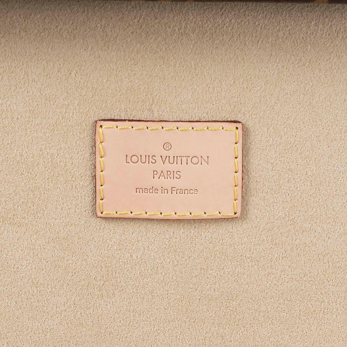 LOUIS VUITTON brown Monogram canvas COFFRET TRESOR 24 Trunk Case Bag For Sale 4