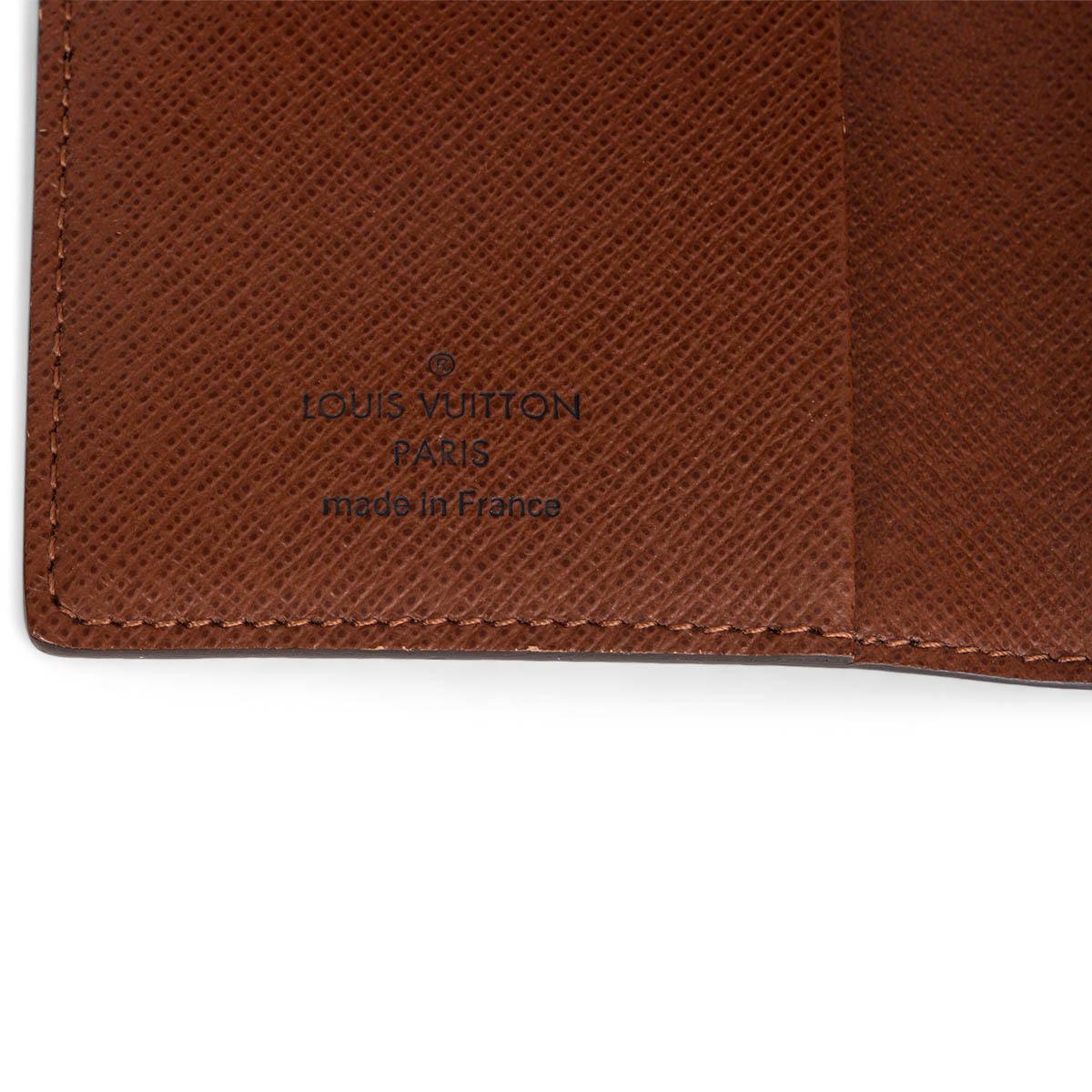 Black LOUIS VUITTON brown Monogram Canvas Credit Card Holder Wallet