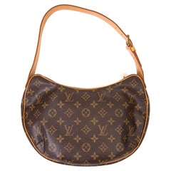 Borsa Louis Vuitton Monogram marrone in tela Croissant MM