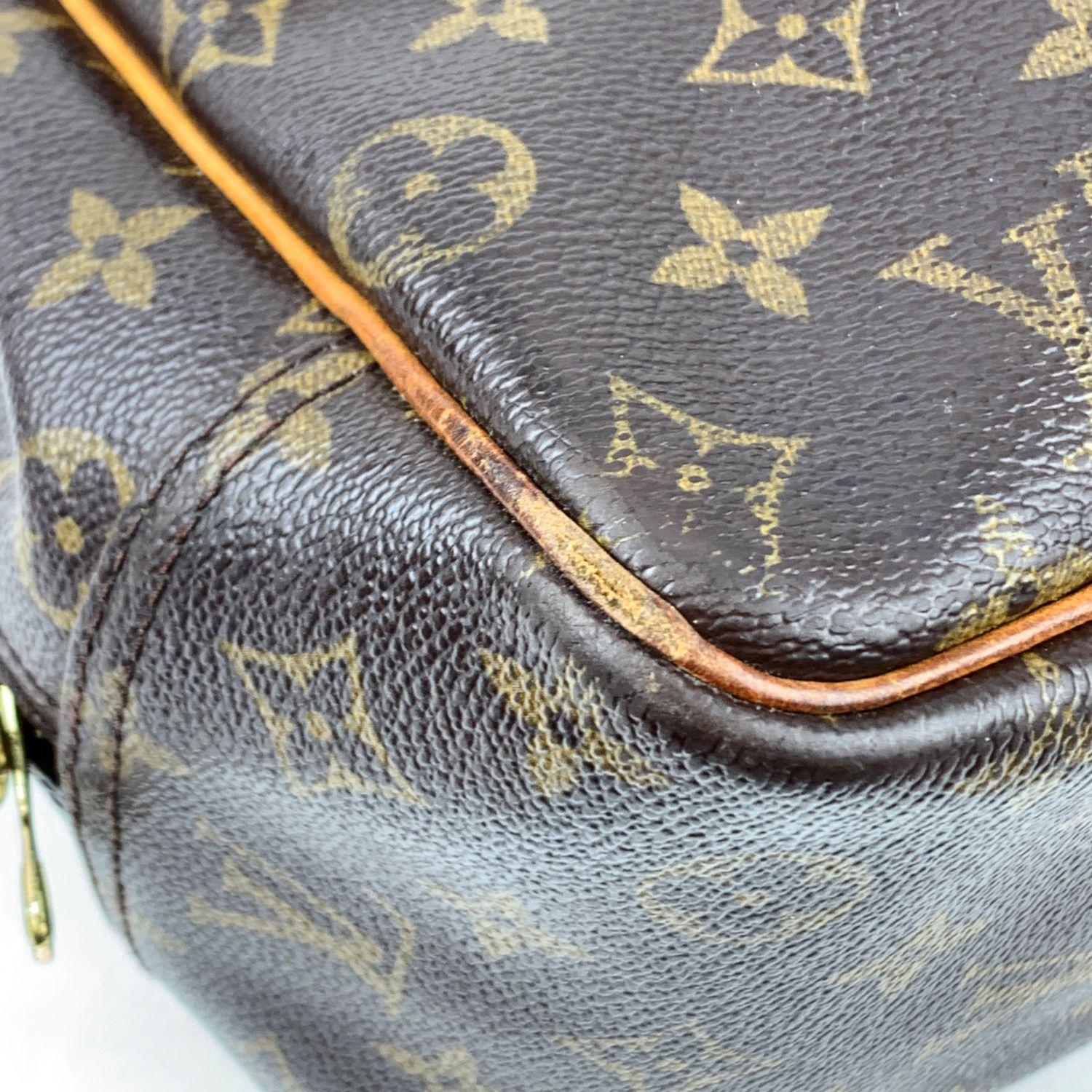 Black Louis Vuitton Brown Monogram Canvas Deauville Bag Satchel Handbag
