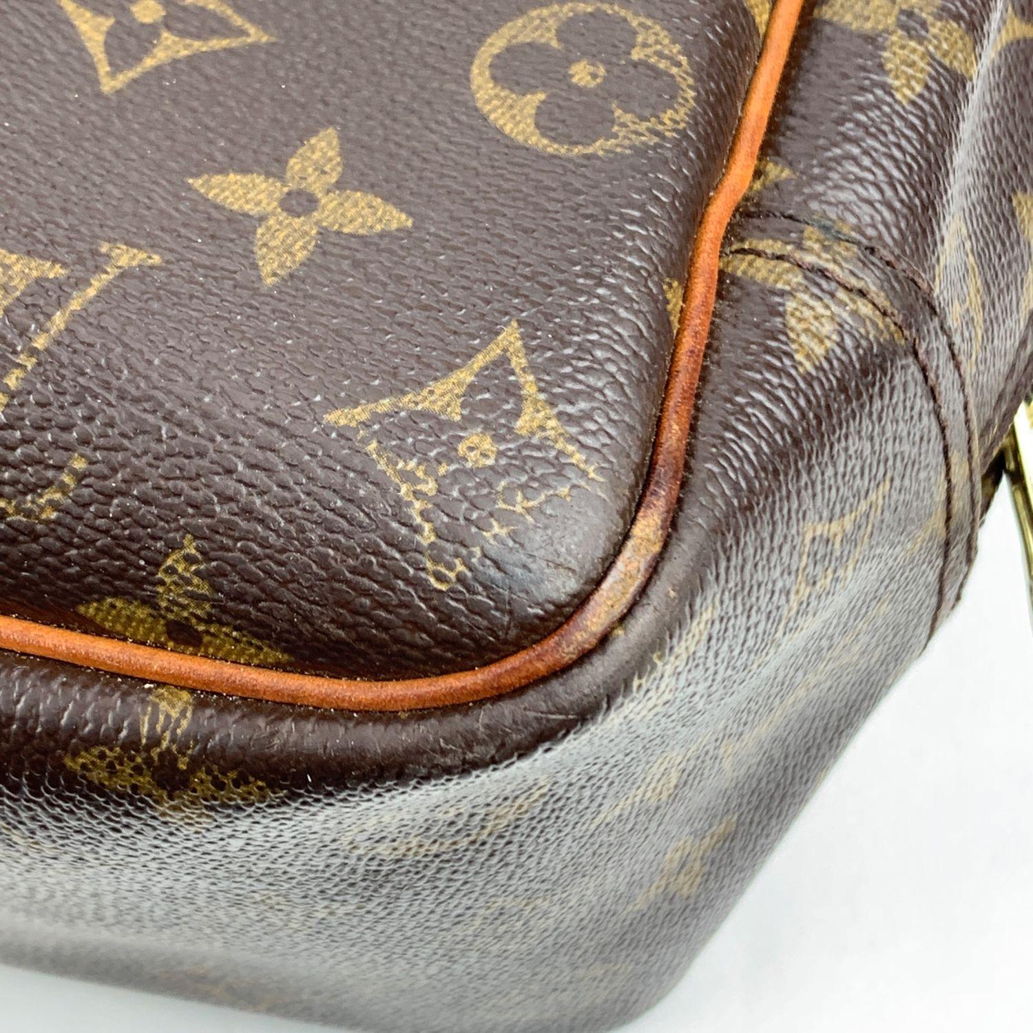 Women's Louis Vuitton Brown Monogram Canvas Deauville Bag Satchel Handbag