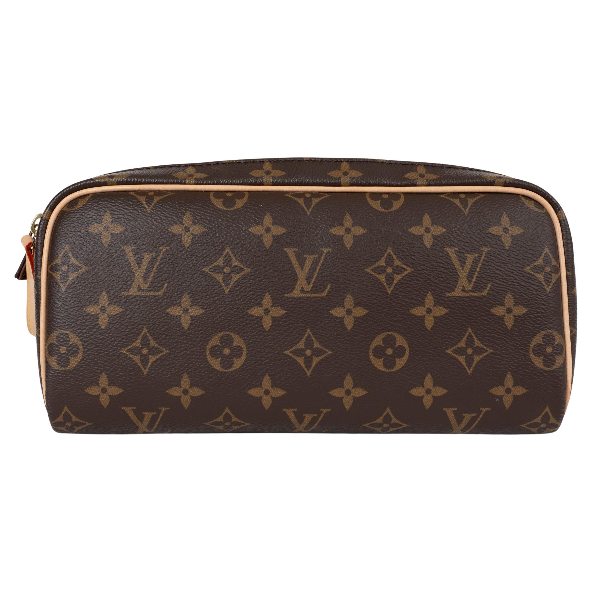 LOUIS VUITTON brown Monogram Canvas DOPP KIT Bag