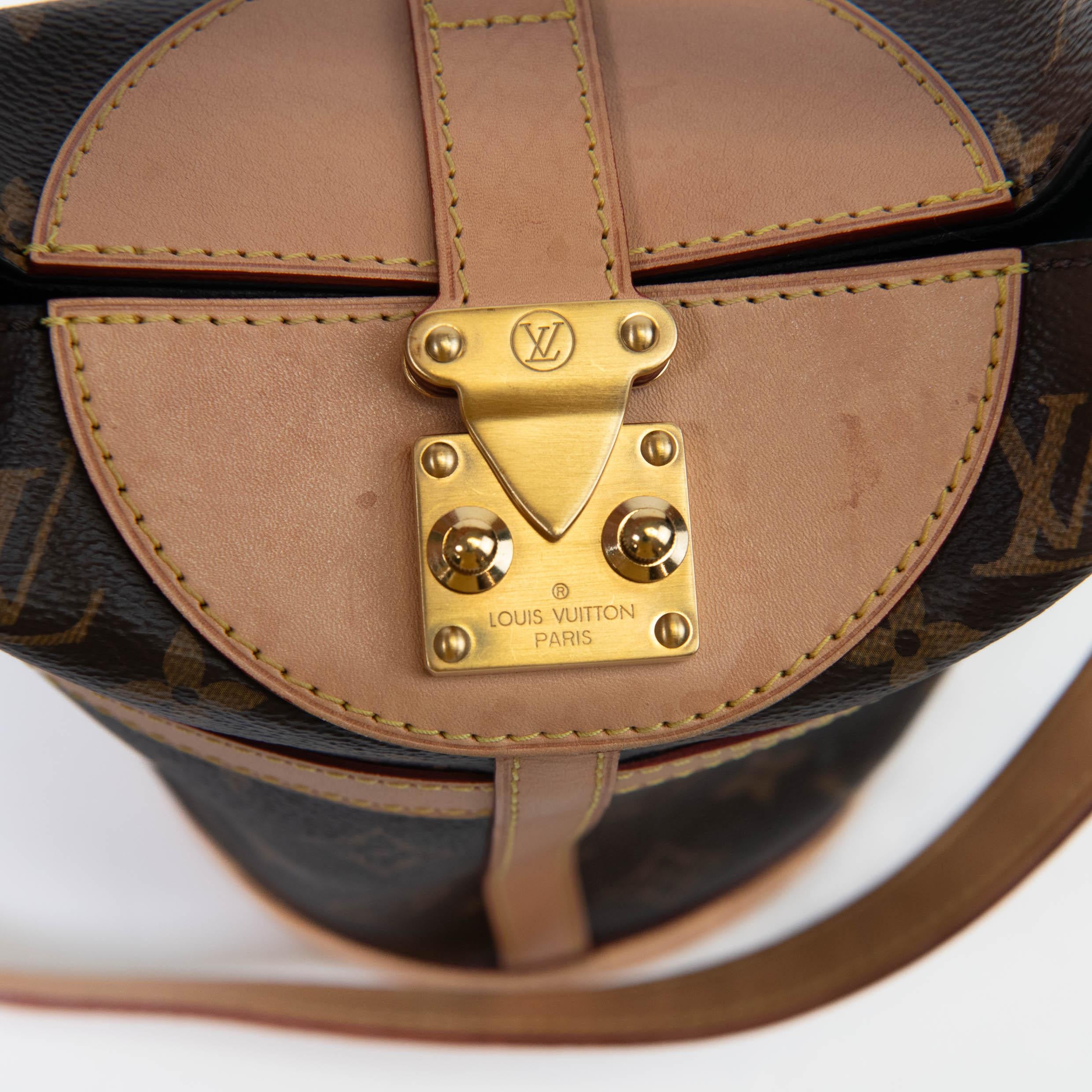 Louis Vuitton Brown Monogram Canvas Duffle Bucket Bag Crossbody 5