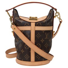 Louis Vuitton Brown Monogram Canvas Duffle Bucket Bag Crossbody