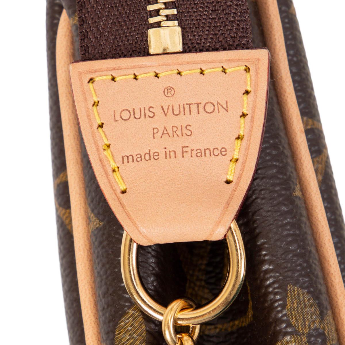 Women's LOUIS VUITTON brown Monogram Canvas EVA Clutch Bag