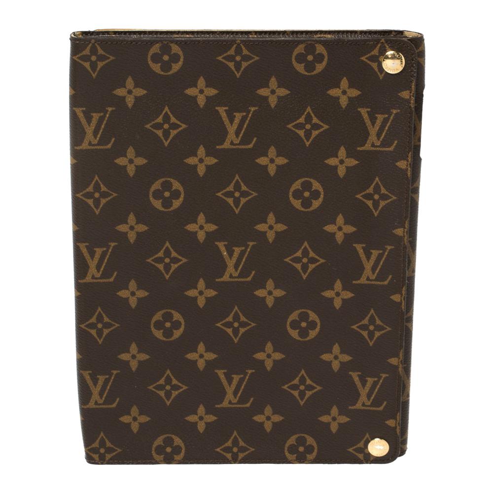 Louis Vuitton Brown Monogram Canvas Foldable iPad Case For Sale at