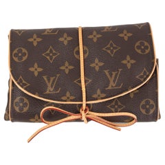 LOUIS VUITTON brown Monogram canvas FOLDING JEWELLERY Case Bag