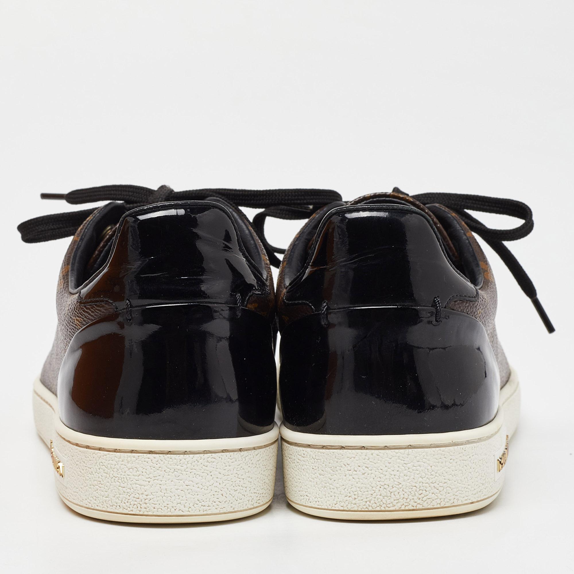 Louis Vuitton Brown Monogram Canvas Frontrow Low Top Sneakers Size 40 1