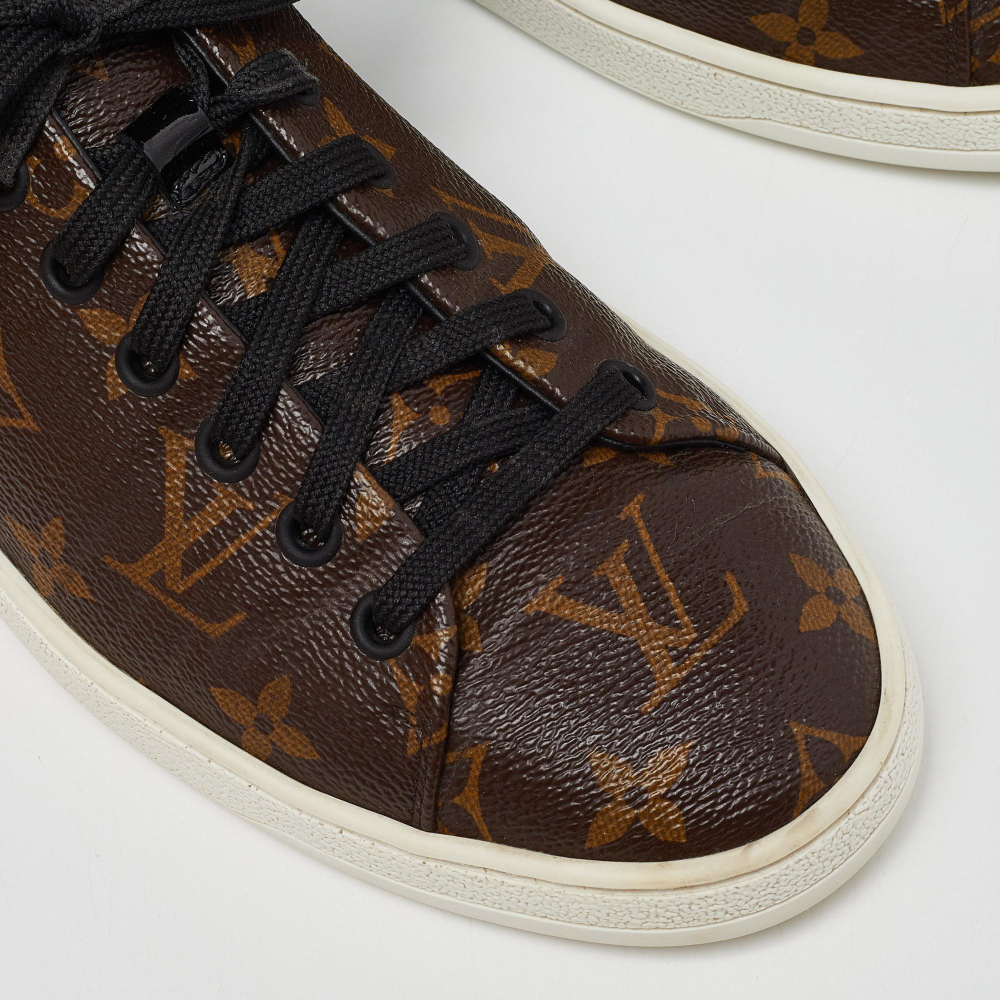 Louis Vuitton Brown Monogram Canvas Frontrow Low Top Sneakers Size 40 3