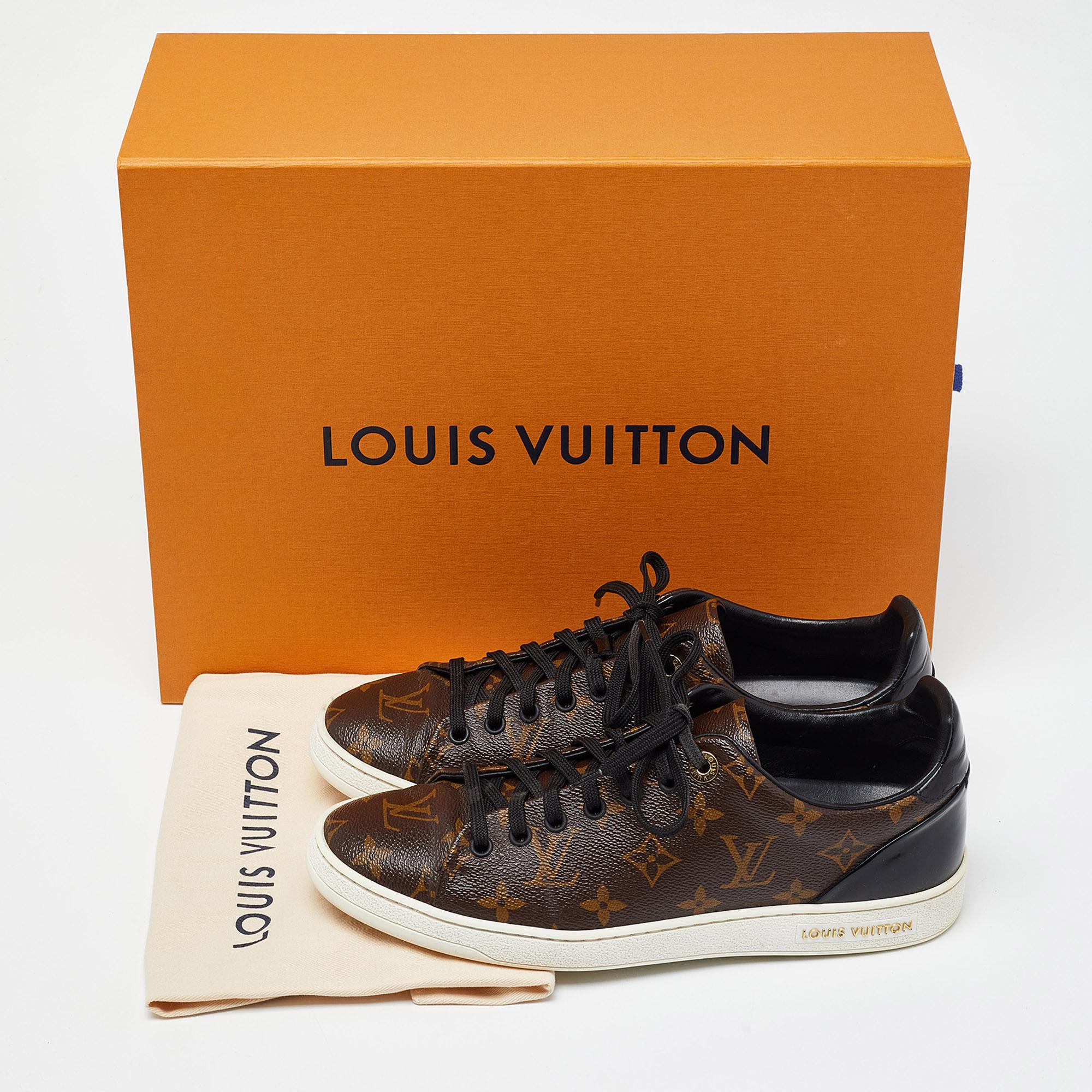 Louis Vuitton Brown Monogram Canvas Frontrow Low Top Sneakers Size 40 5