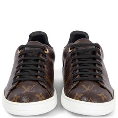 LOUIS VUITTON brown Monogram Canvas FRONTROW Sneakers Shoes 38.5