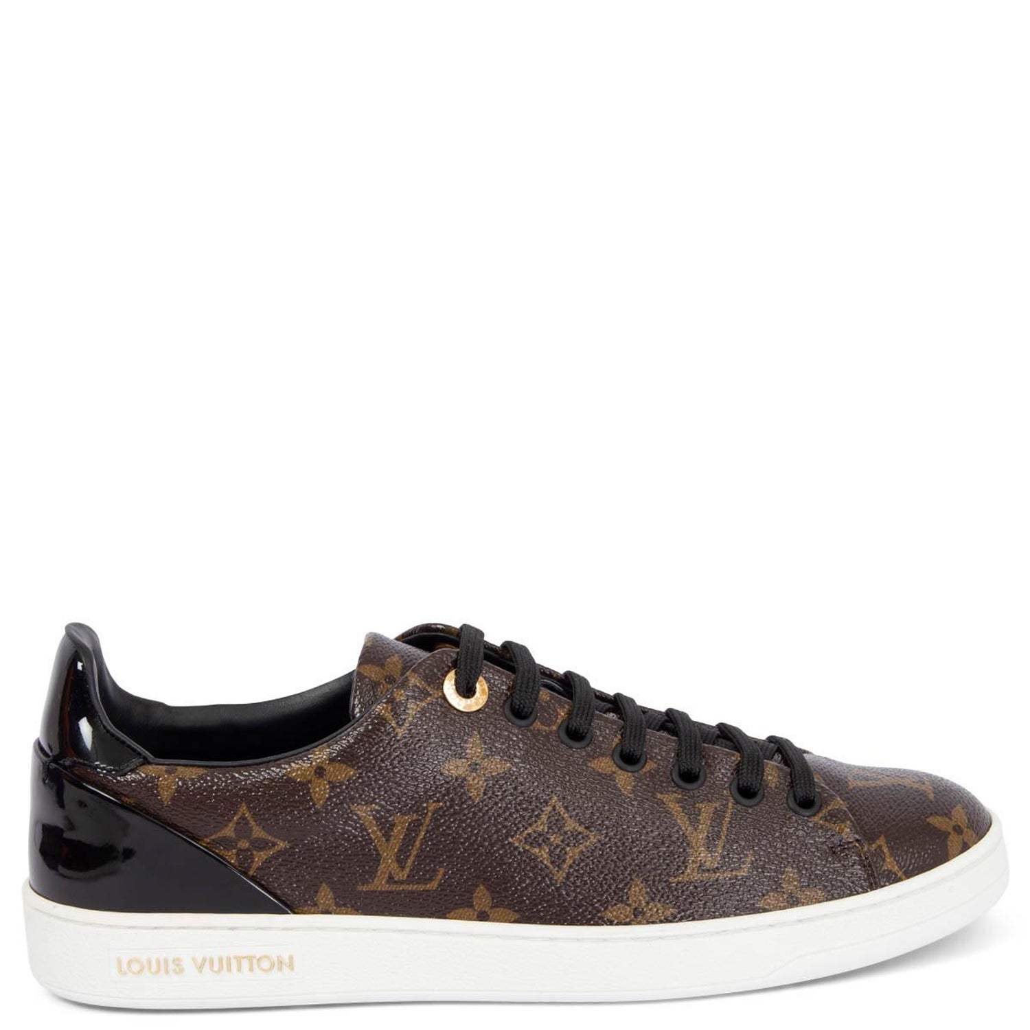 Louis Vuitton Brown Monogram Canvas and Black Leather Frontrow Low Top  Sneakers Size 43 Louis Vuitton