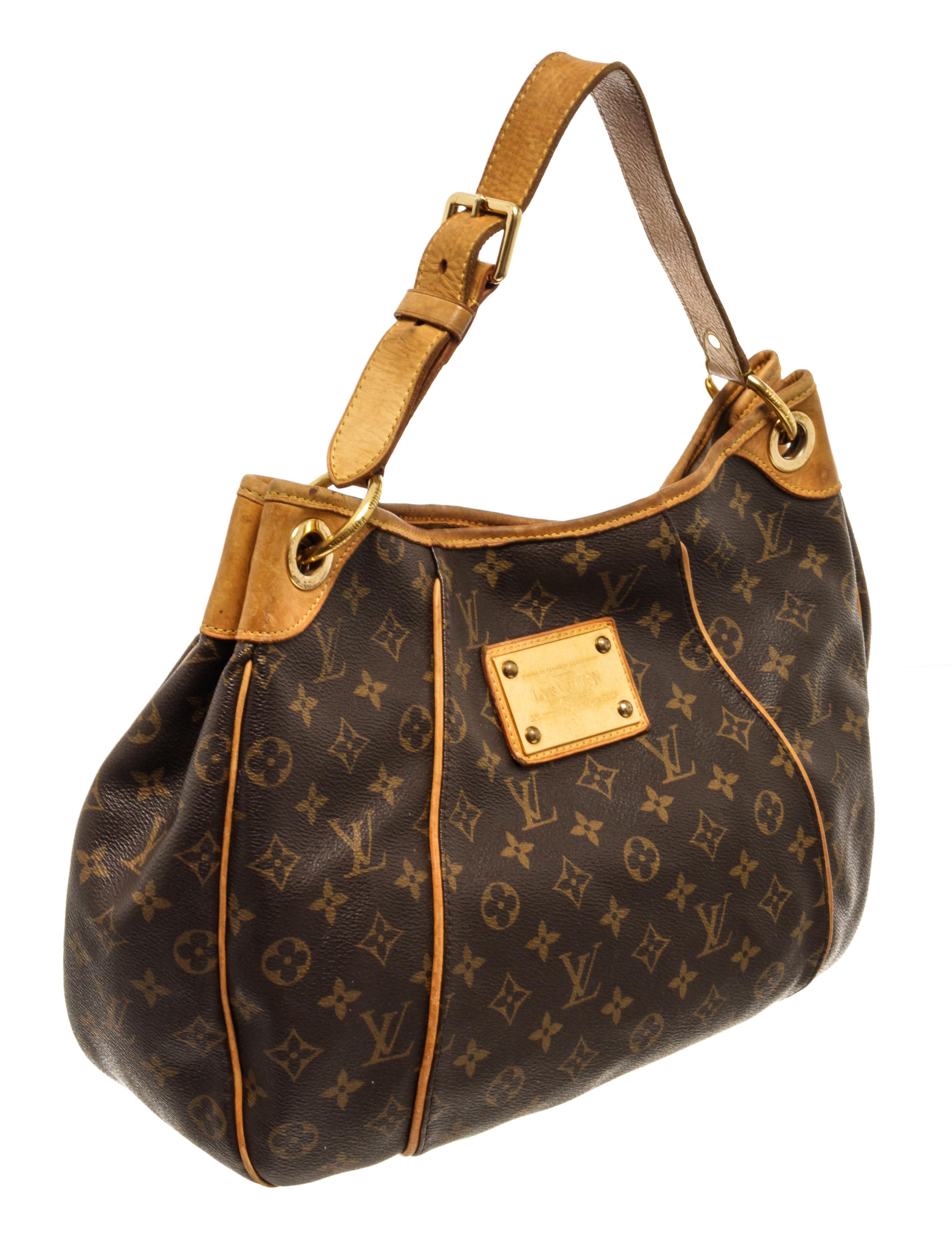 Louis Vuitton Brown Monogram Canvas Galliera PM Hobo Bag with monogram canvas and leather, this bag features a single handle, a snap button closure, and gold tone hardware.

73005MSC