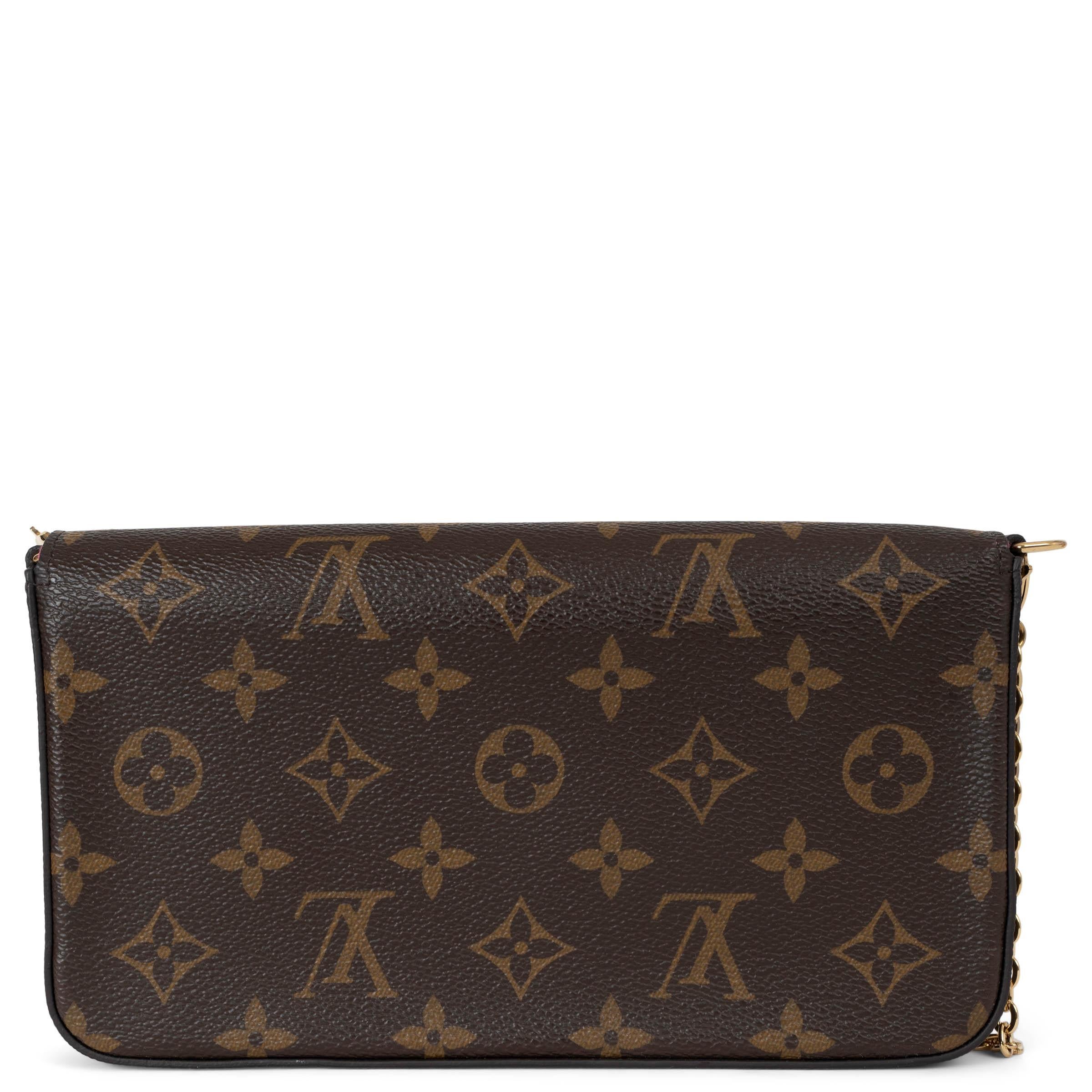 Black LOUIS VUITTON brown Monogram Canvas HOLLYWOOD VIVIENNE FELICIE POCHETTE Bag For Sale