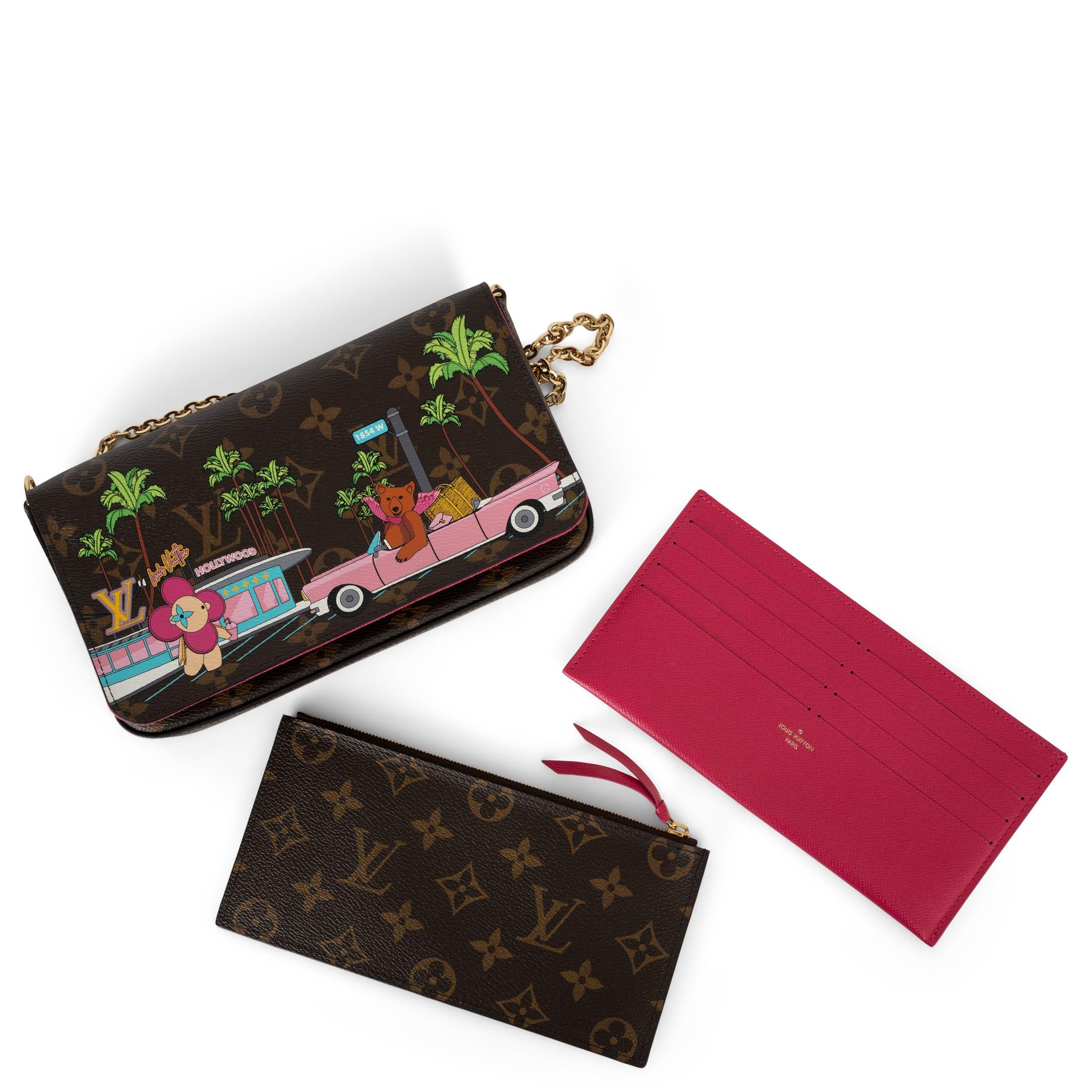 LOUIS VUITTON brown Monogram Canvas HOLLYWOOD VIVIENNE FELICIE POCHETTE Bag For Sale 1