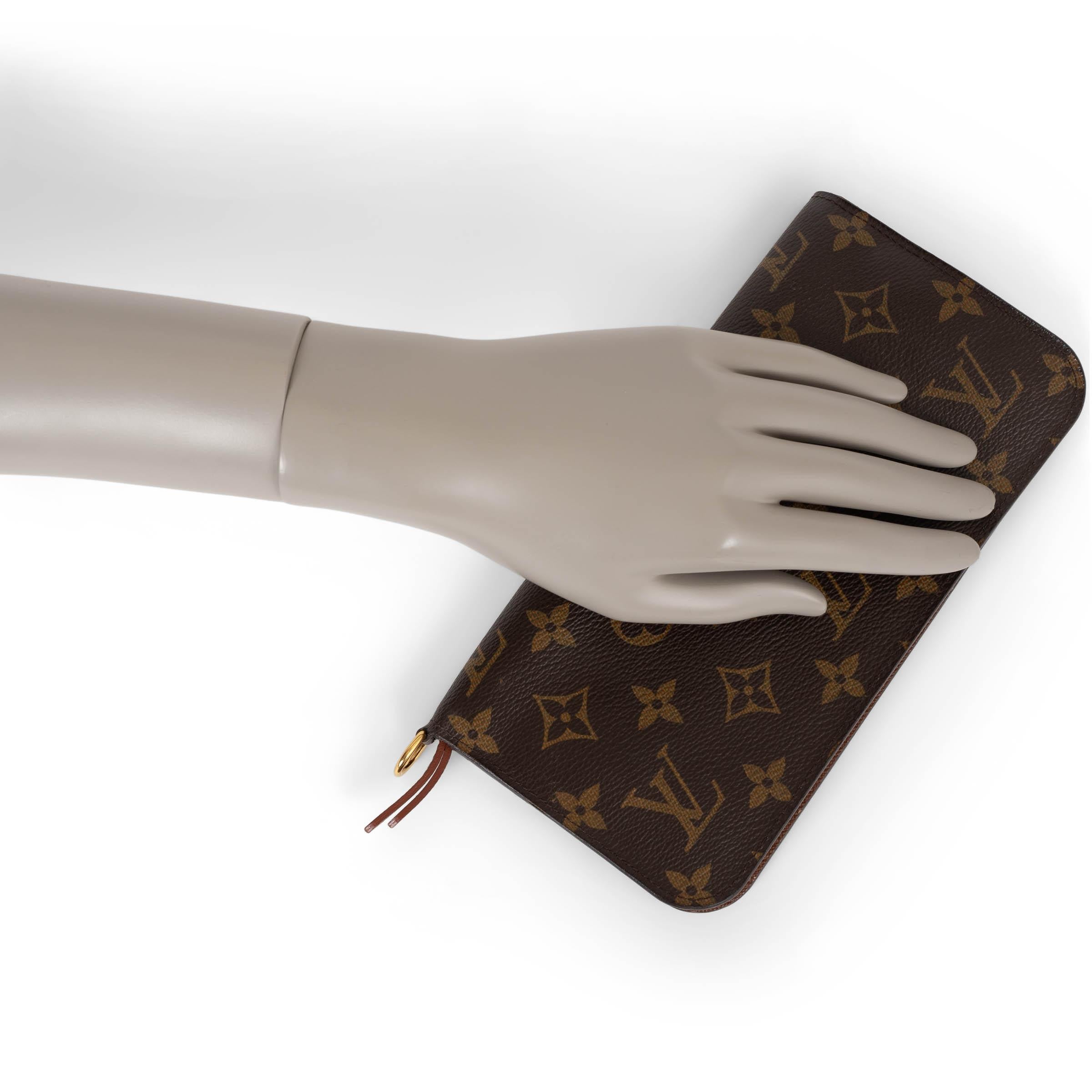 Portafoglio LOUIS VUITTON marrone in tela Monogram INSOLITE in vendita 2