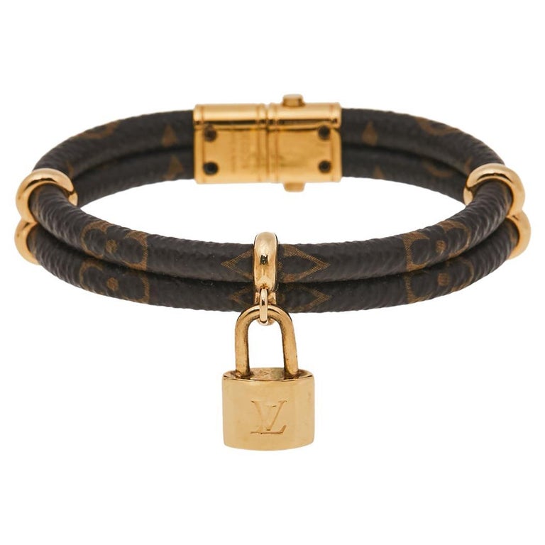 Louis Vuitton Brown Monogram Canvas Keep It Twice Bracelet at 1stDibs  louis  vuitton gold leather bracelet, louis vuitton brown bracelet, louis vuitton  double bracelet