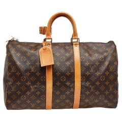 Louis Vuitton Brown Monogram Canvas Keepall 45 Bag