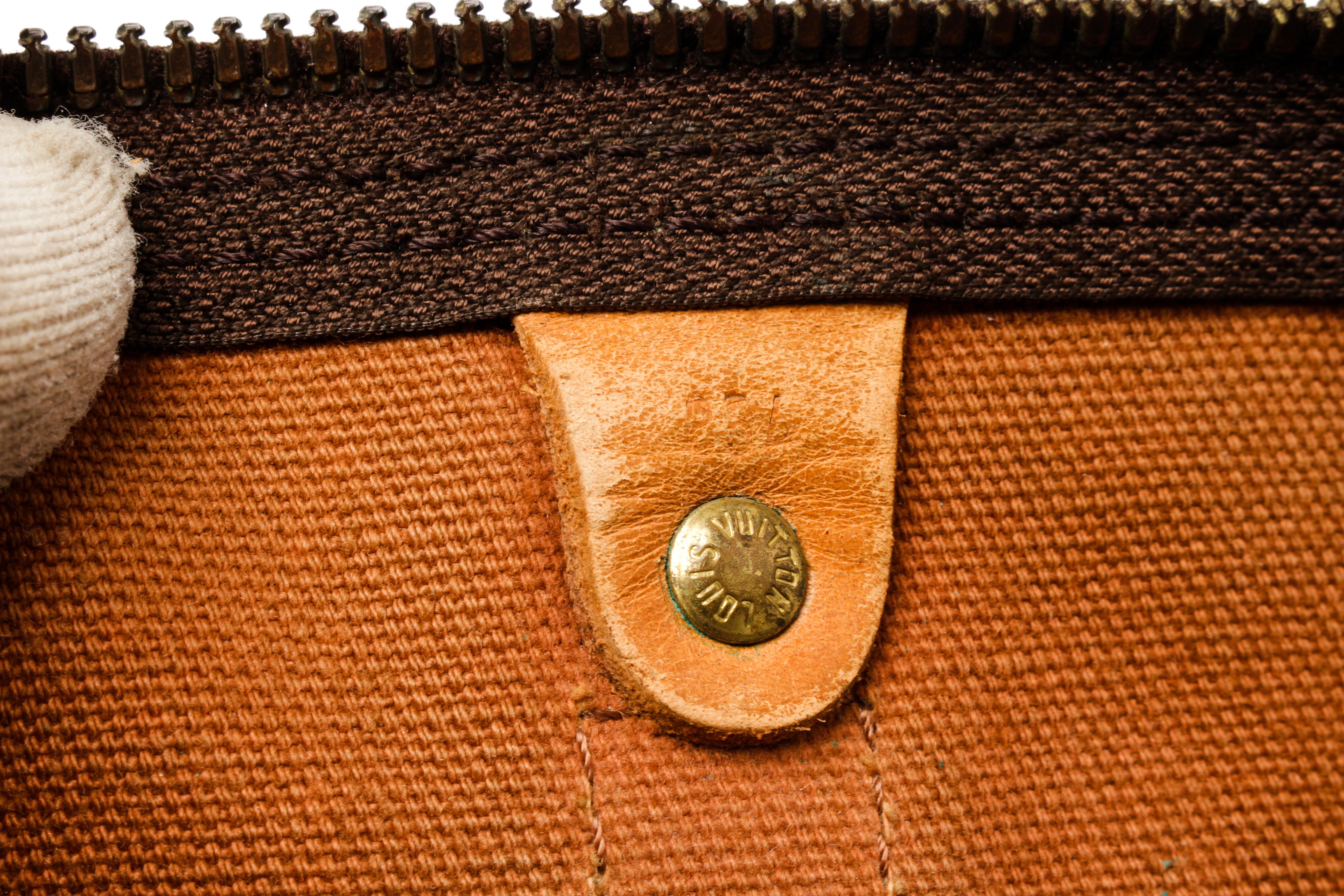 Louis Vuitton - Sac de voyage Keepall 45 en toile marron avec monogramme 4