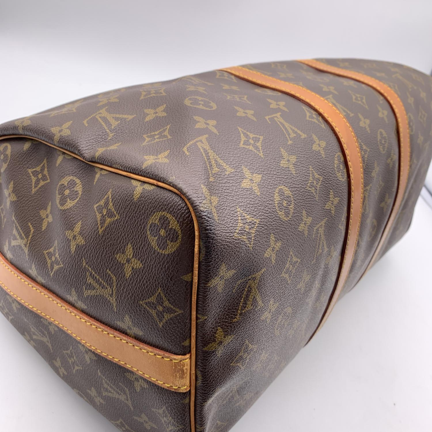 Louis Vuitton Brown Monogram Canvas Keepall 45 Travel Duffel Bag 7