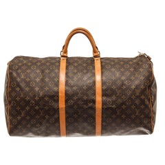 Louis Vuitton Brown Monogram Canvas Keepall 60 Duffel Bag