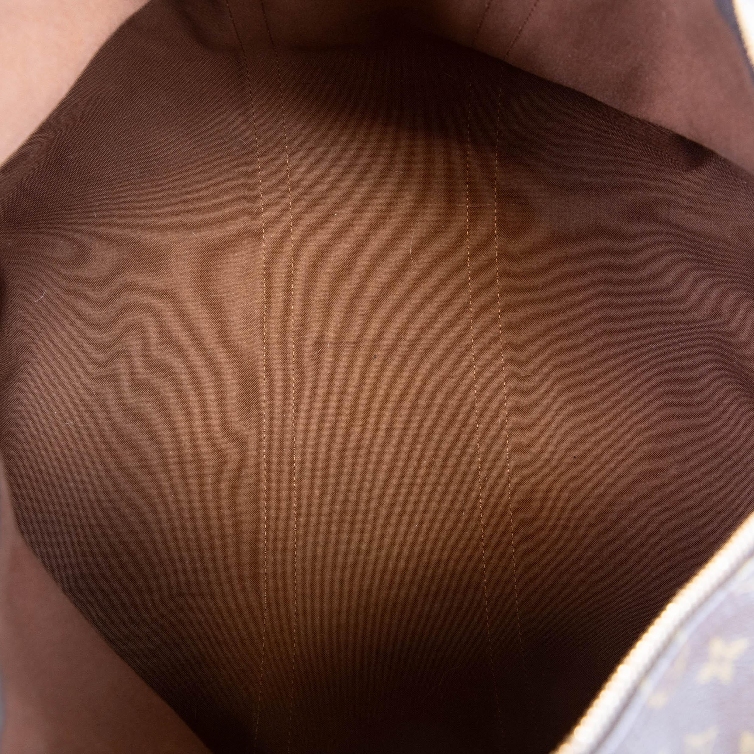 Louis Vuitton Brown Monogram Canvas Keepall Bandouliere 55 For Sale 1