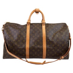 Louis Vuitton Brown Monogram Canvas Keepall Bandouliere 55