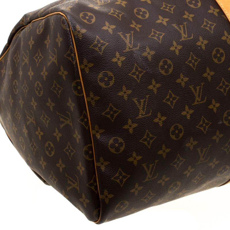 Louis Vuitton Brown Monogram Canvas Keepall Bandouliere 60 Bag 1