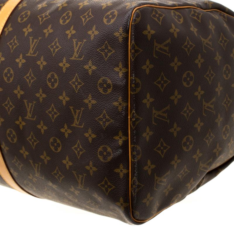 Louis Vuitton Brown Monogram Canvas Keepall Bandouliere 60 Bag 2