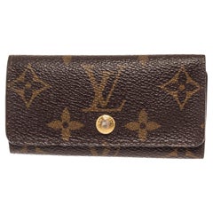 Louis Vuitton Brown Monogram Canvas Leather 4 Key Holder