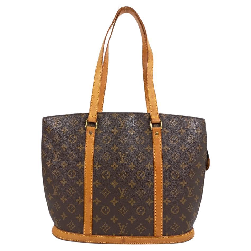 Louis Vuitton Brown Monogram Canvas Leather Babylone Tote Bag For Sale ...